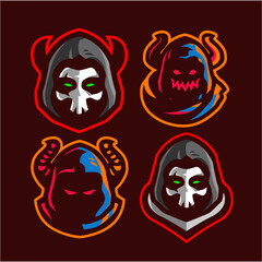 Set grim reaper e-sport logo