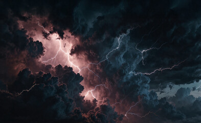 雷と黒雲と空中放電