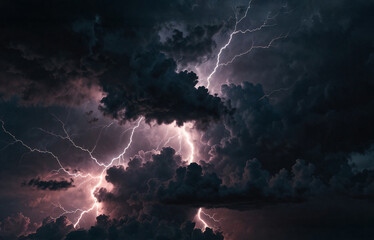 雷と黒雲と空中放電