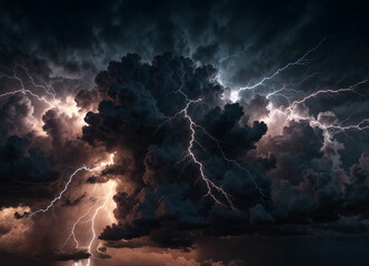 雷と黒雲と空中放電