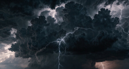雷と黒雲と空中放電