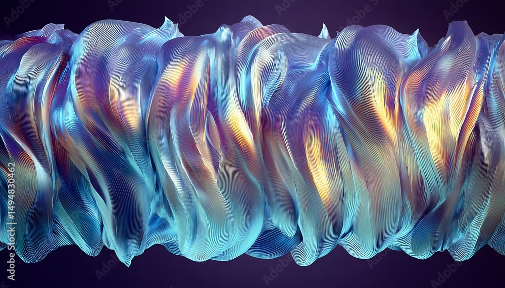 Poster abstract flowing texture with vibrant colors and dynamic shapes creating a visual experience of moti