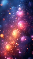 Obraz premium Abstract colorful bokeh lights. Background glow. Stock photo