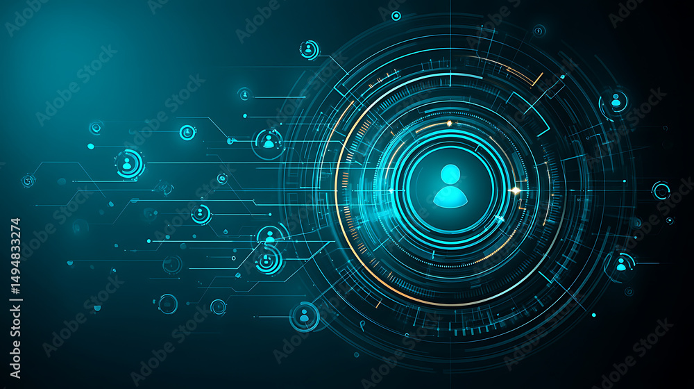 Poster digital interaction event virtual space graphic design futuristic environment abstract viewpoint use