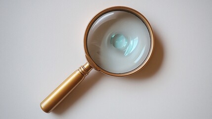 Gold magnifying glass