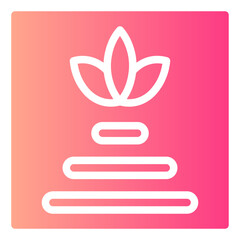 hot stones gradient icon