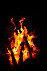 fire in the fireplace