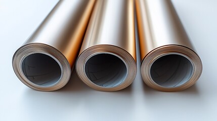 Gold rolls of material
