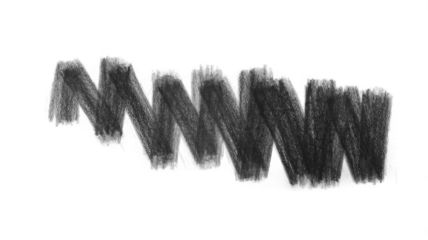 black ink brush stroke on transparent background