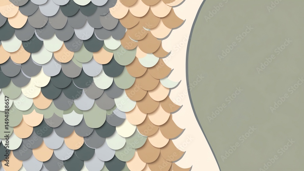 Aufkleber neutral toned scale patterned background with text area for design