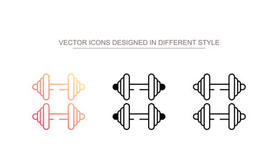Dumbbells icon design with white background stock illustration