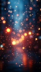 Fototapeta premium Bokeh lights night city background, photographic effect