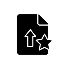 Document with Upward Arrow and Star - Symbolizing Growth and Success