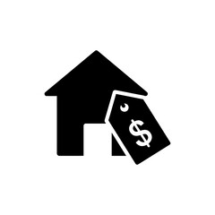House with Price Tag and Dollar Sign Representing Property Investment