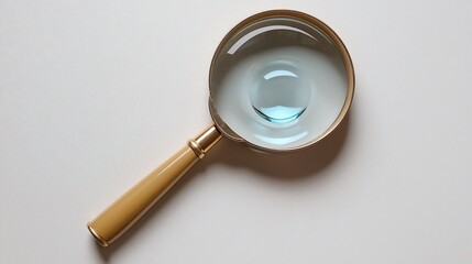 Golden magnifying glass