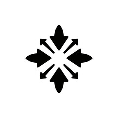 Arrows Converging at Center Representing Team Effort and Collaboration