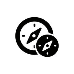 Coin with Compass Financial Direction Symbol for Investment Planning