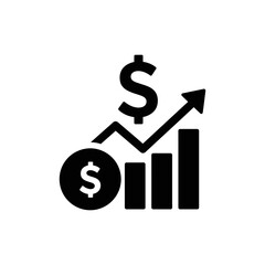 Dollar Sign with Upward Graph for Financial Success and Growth Strategy