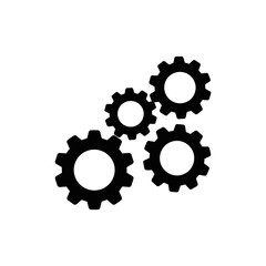Gears Connected in Circle for Teamwork and Collaboration Symbol