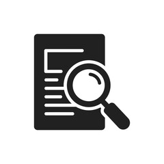 Magnifying Glass with Document Representing Detailed Business Analysis