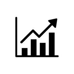 Upward Arrows with Graph for Growth Symbol and Business Success