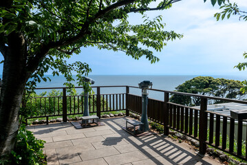 江の島、江ノ島、展望台、海を望む風景、神奈川県藤沢市