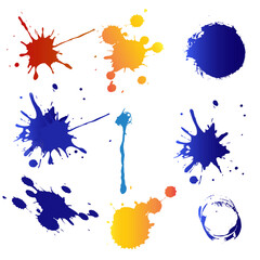 Ink mark icons colorful in illustration