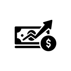 Banknote with Upward Trend Arrow Representing Financial Growth and Business Success