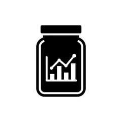 Jar with Graph Label for Financial Growth Tracking
