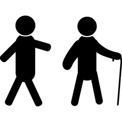Elderly People Care Icon
