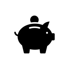 Piggy Bank with Coin Slot Icon for Saving Money and Personal Finance