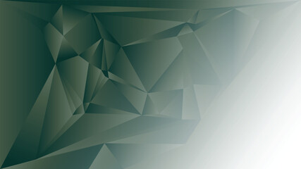 Fototapeta premium Abstract low poly design in dark green tones featuring sharp polygon shapes and smooth gradient transitions for modern digital backgrounds