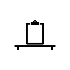 Clipboard on Table Icon for Office Organization
