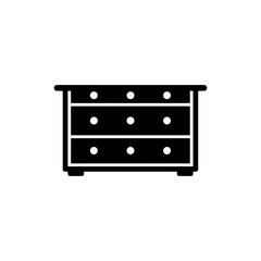 Drawer Chest with Knobs Icon for Office Storage and Organization