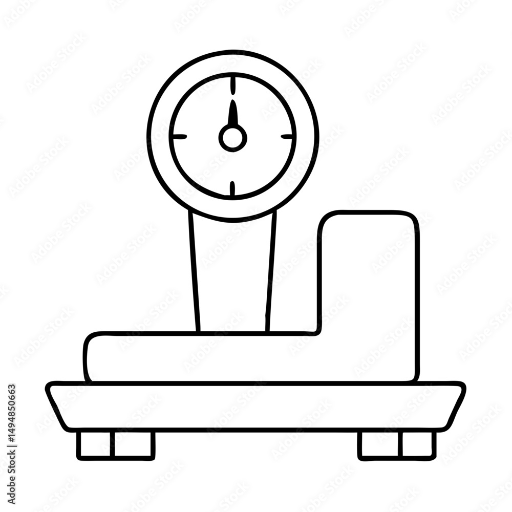 Poster simple customs scale icon on white background. customs scale design is perfect for weight measuremen