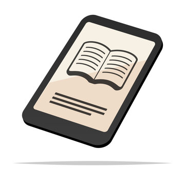 Ebook reader device vector isolated illustration