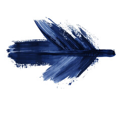 Artistic Arrow with Flowing Dynamic Brush Strokes Isolated on Transparent Background