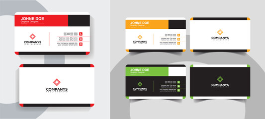 Clean and Corporate Business Card Vector Template for Professional Use. Creative and professional business card template for all industries.