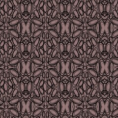 Seamless pattern forest pattern butterfly pink gold color blackground 