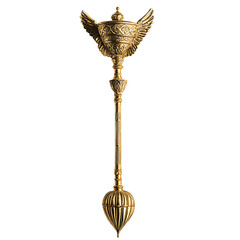 A Gilded Arrow with Byzantine Chalices Eucharist My Isolated on Transparent Background