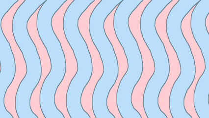 Pastel Pink and Blue Wavy Stripes Background Image, pattern