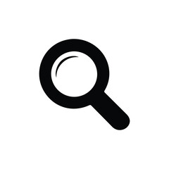 Magnifying glass icon. magnifier or loupe sign, Search symbol isolated on white background, Magnifying glass symbol