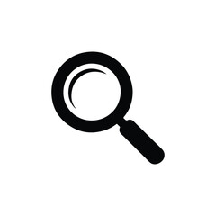 Magnifying glass icon. magnifier or loupe sign, Search symbol isolated on white background, Magnifying glass symbol