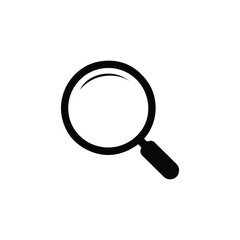 Magnifying glass icon. magnifier or loupe sign, Search symbol isolated on white background, Magnifying glass symbol