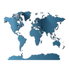 World map geography earth continents countries travel atlas global design isolated on  transparent  background 