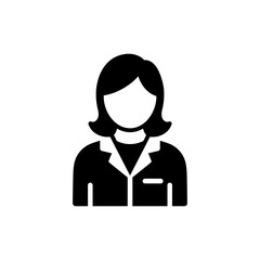 Doctor Female Avatar with Medical Coat for Healthcare and Medical Profession