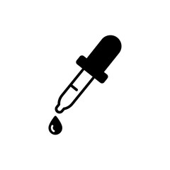 Dropper with Liquid Symbol Icon for Medical and Healthcare Applications