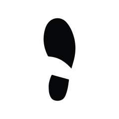 Footprint icon vector isolated on white background