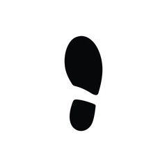 Footprint icon vector isolated on white background