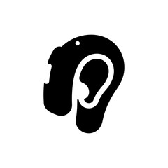 Left Ear Hearing Aid Icon for Sound Enhancement